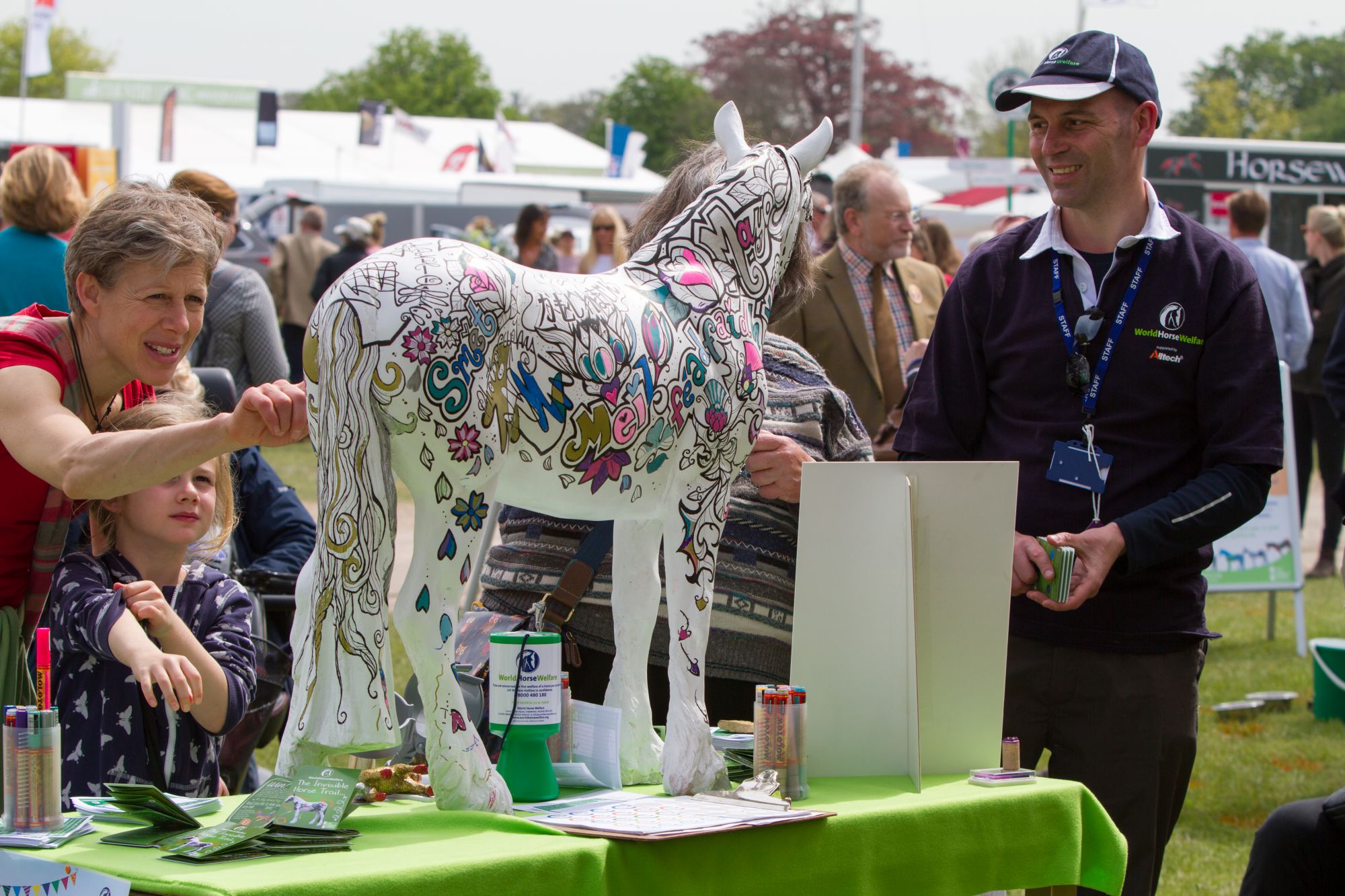 World Horse Welfare Visitors painting the peoples horse