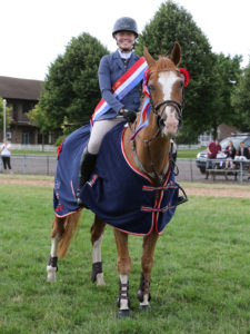 Individual winner of the 1.10 BS Just for Schools Championship Asha Smith riding Armani Pullman