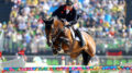 Nick Skelton and Big Star jumping at the Olympics