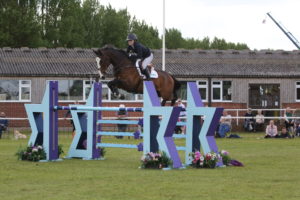 Pippa and Hope Springs in the Mattie Brown stakes at Nottinghamshire County show.