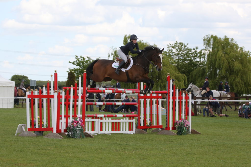 Pippa and Hope Springs in the Mattie Brown stakes at Nottinghamshire County show.