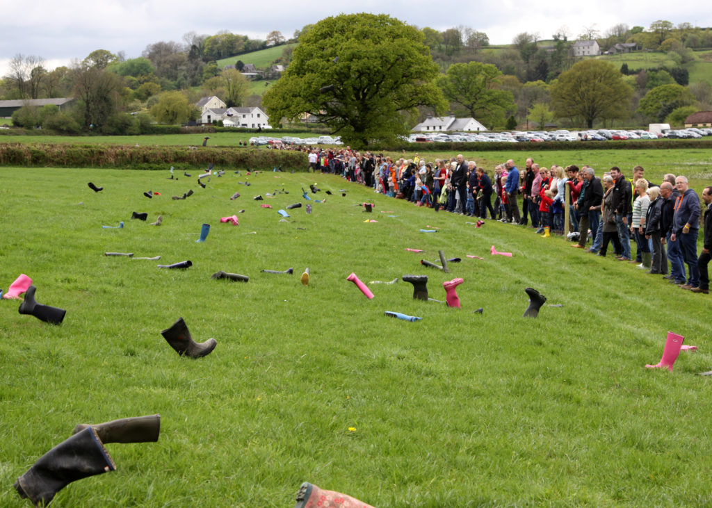 New World record for ‘The Most People Throwing Wellington Boots Simultaneously’