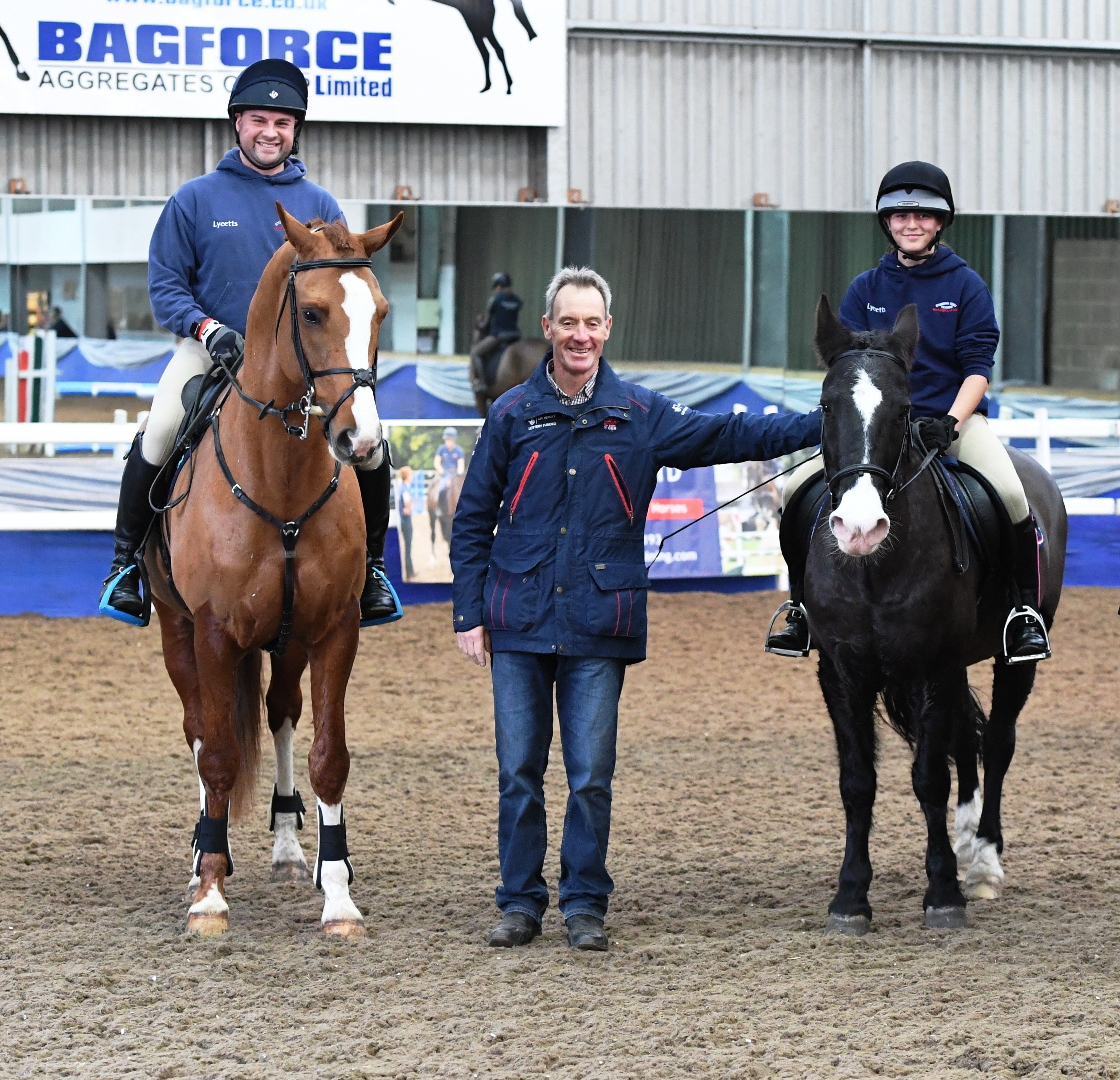 Photo: Christopher Bartle with apprentice Michaela Allen and employer Jake Fowles during the Masterclass