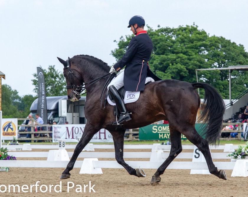 Carl Hester & Hawtins Delicato Win Somerford Park Grand Prix. Image credit Lucy Hall/Somerford Park