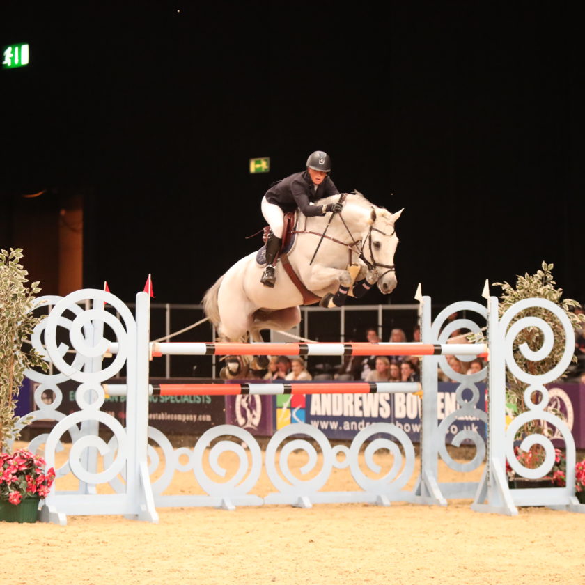 Annabel Shields competing at HOYS in 2017