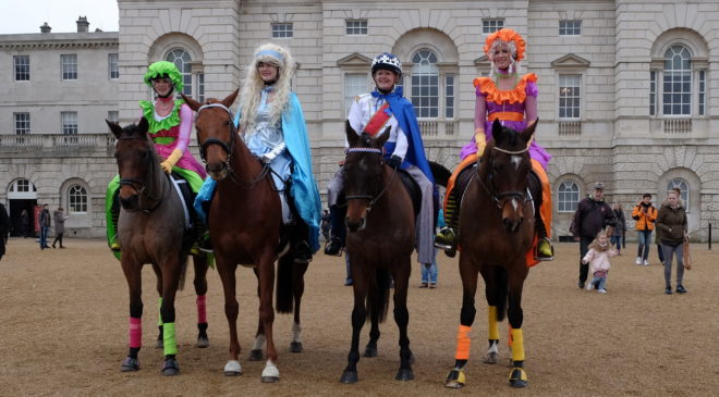 Wonderful Creative costumes & Colour Courtesy Of All The Queen's Horse.Photography 2016Credit www.fotos4events.co.uk