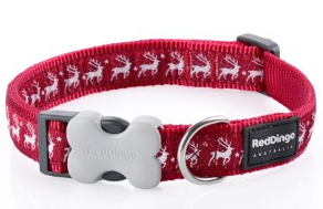 Red Dingo Reindeer Christmas Dog Collar