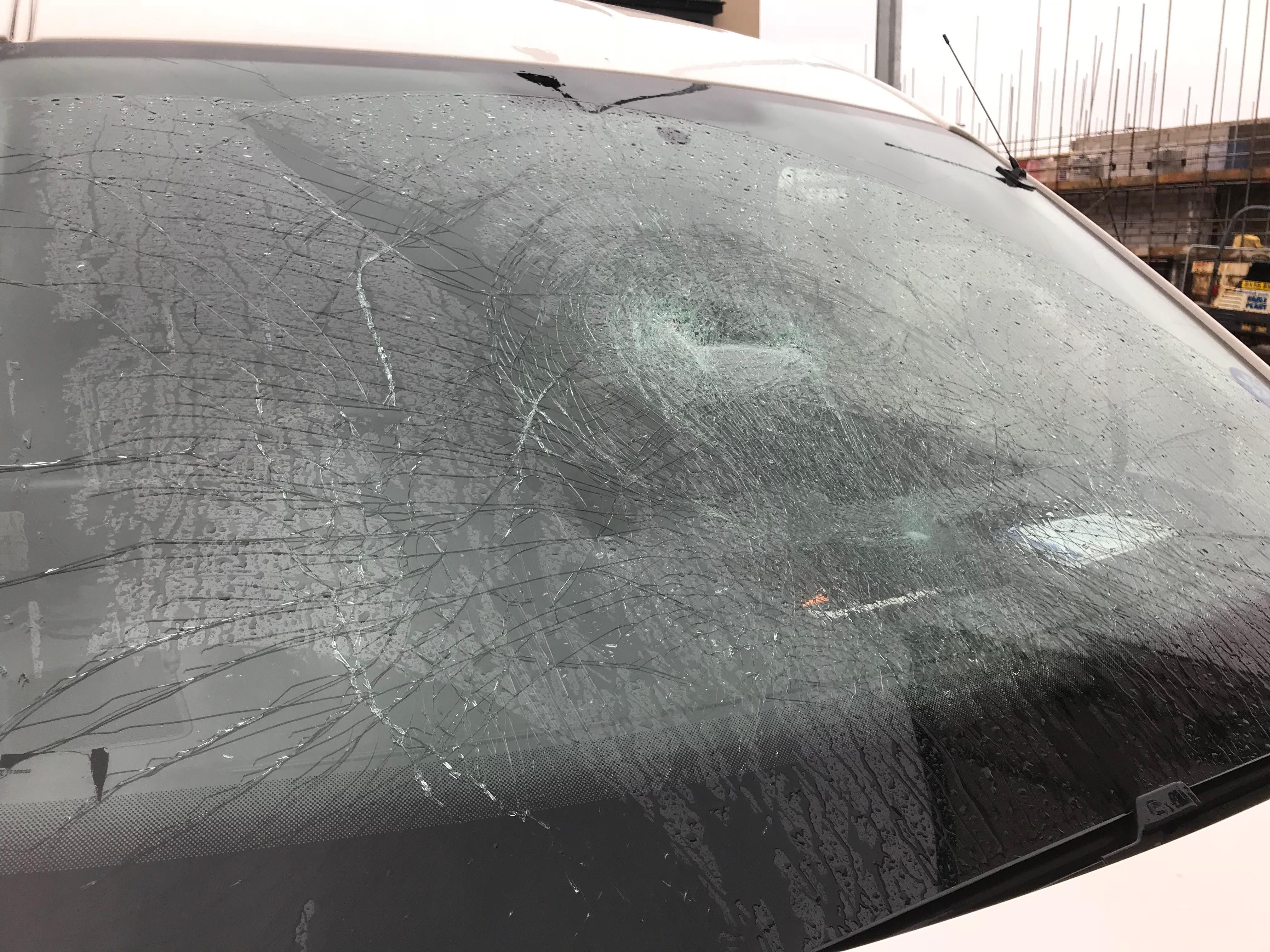 Christine McNeil smashed windscreen