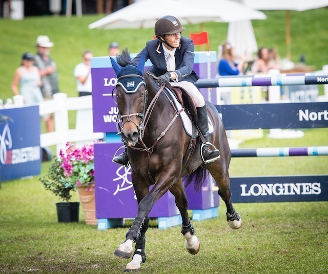 Brian Moggre (USA) is victorious in his Longines FEI Jumping World Cup™ debut at Live Oak (USA) with Vivre le Reve on Sunday 10 March 2019. (FEI/Shannon Brinkman)