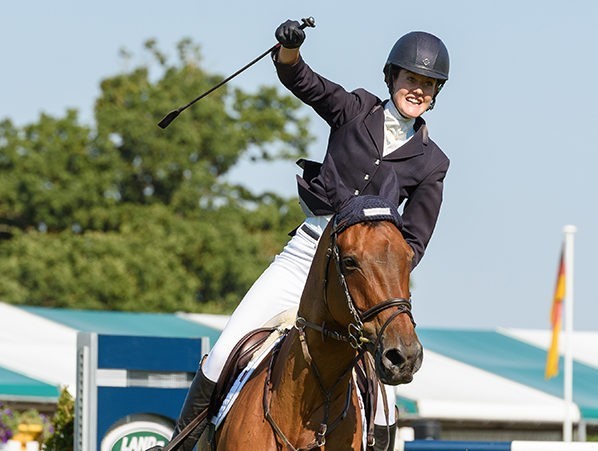 Willa Newton after finishing 8th at the 2018 Land Rover Burghley International Horse Trials. Free for editorial use only and with credit to: NICO MORGAN