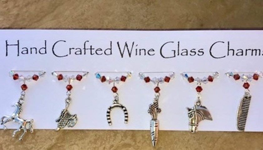 Horse Themed Wine Glass Charms