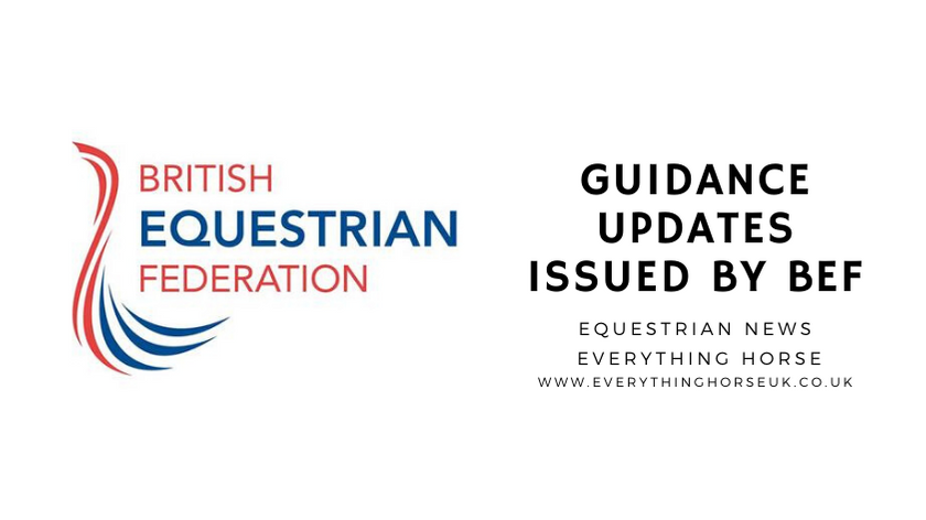 guidance updates issued by British Equestrian Federation