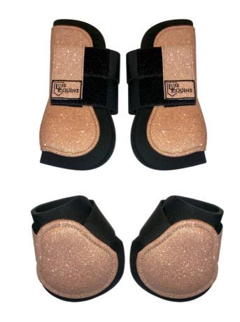 Rose Gold Sparkle tendon and fetlock boots