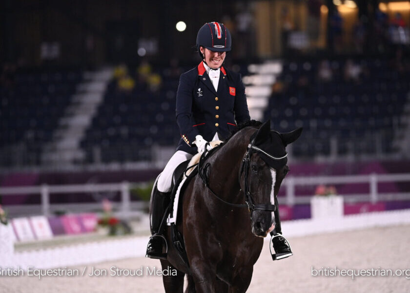Sophie Wells riding Don Cara M at Tokyo Paralympics (British Equestrian/Jon Stroud)