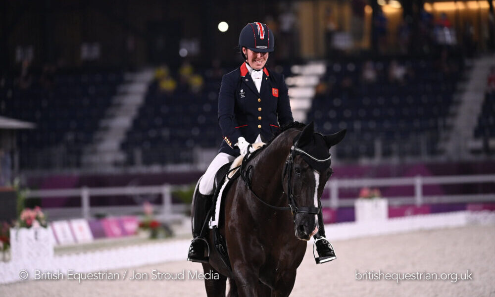 Sophie Wells riding Don Cara M at Tokyo Paralympics (British Equestrian/Jon Stroud)