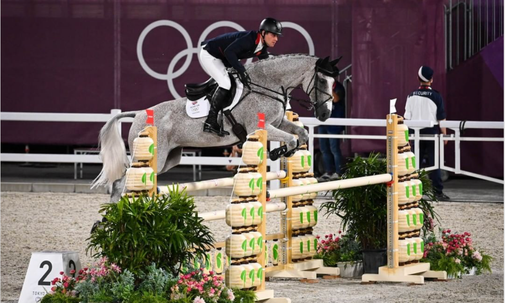 Oliver Townend with Ballaghmor Class in the Tokyo 2020 Eventing Showjumping Team Phase (British Equestrian/Jon Stroud)
