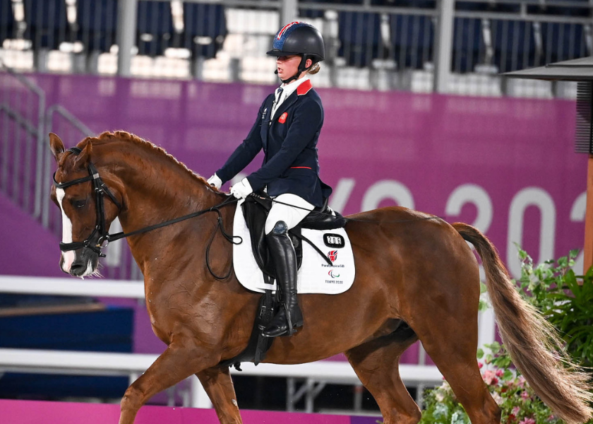 Header Image; Georgia Wilson and Sakura in the Grade 2 Dressage Freestyle at Tokyo Paralympics (British Equestrian/Jon Stroud)