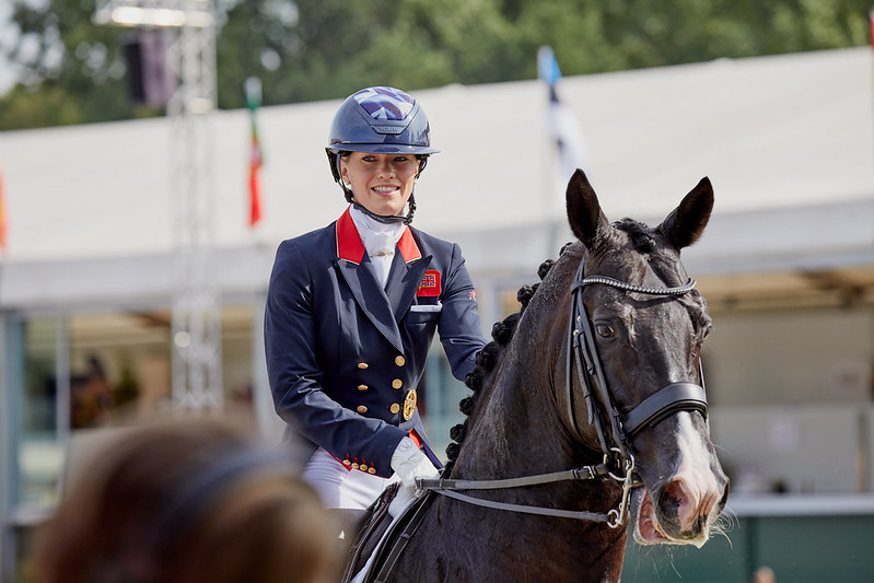 Team Grand Prix. Charlotte Fry Everday GBR. Presently in 1st position. Team GBR is in the lead. Photo Copyright © FEI/Liz Gregg