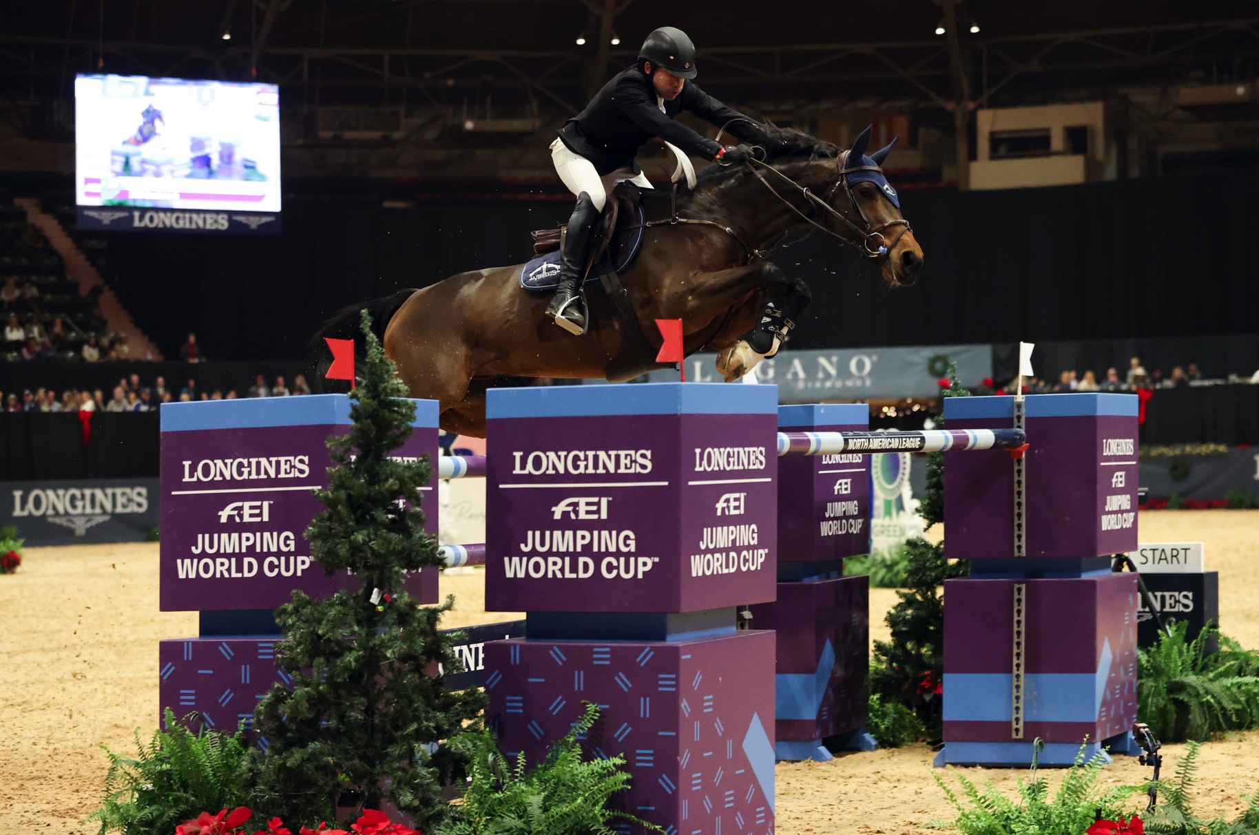 Conor Swail (IRL) riding Count Me In - winners of the Longines FEI Jumping World Cup™ 2021/2022 North American League - Fort Worth TX (FEI/Josh Winslow)