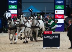 Bram Chardon (NED) wins the first round of the FEI Driving World Cup™ Final 2022 in Leipzig (GER). (FEI/Richard Juilliart)