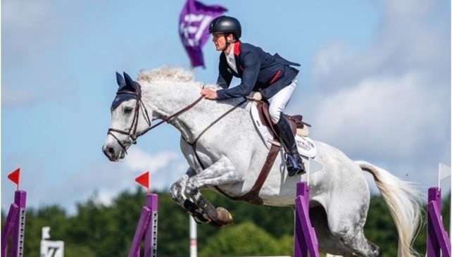 Britain's Tom McEwen rides Bob Chaplin during the CCIO4*-S Jumping phase of the FEI Eventing Nations Cup™ at Houghton Hall (GBR) where Team GB clinched the home win over the USA and Sweden on Sunday 29 May 2022. (FEI/Libby Law)