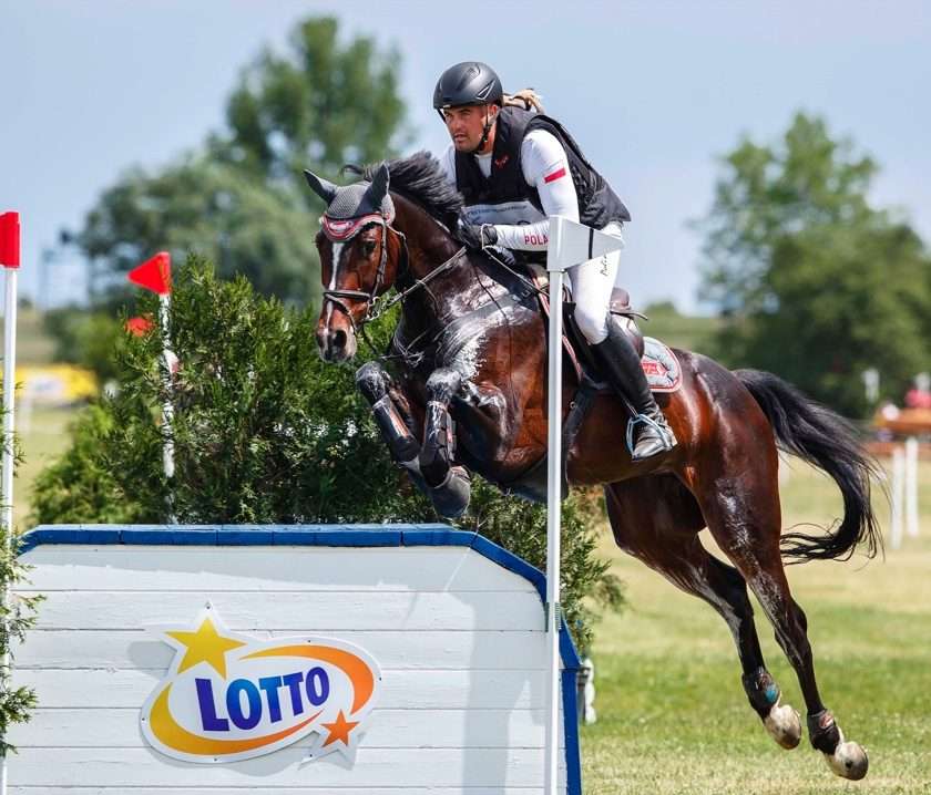 Mateusz Kiempa (POL) riding Libertina, members of the winning team from Poland at the FEI Eventing Nations Cup™ 2022 - Strzegom (POL)