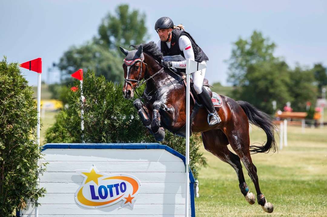 Mateusz Kiempa (POL) riding Libertina, members of the winning team from Poland at the FEI Eventing Nations Cup™ 2022 - Strzegom (POL)