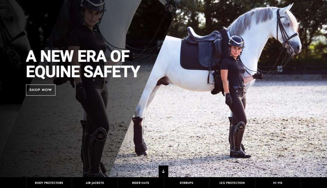 The Equisafety website now features all goods relating to rider safety