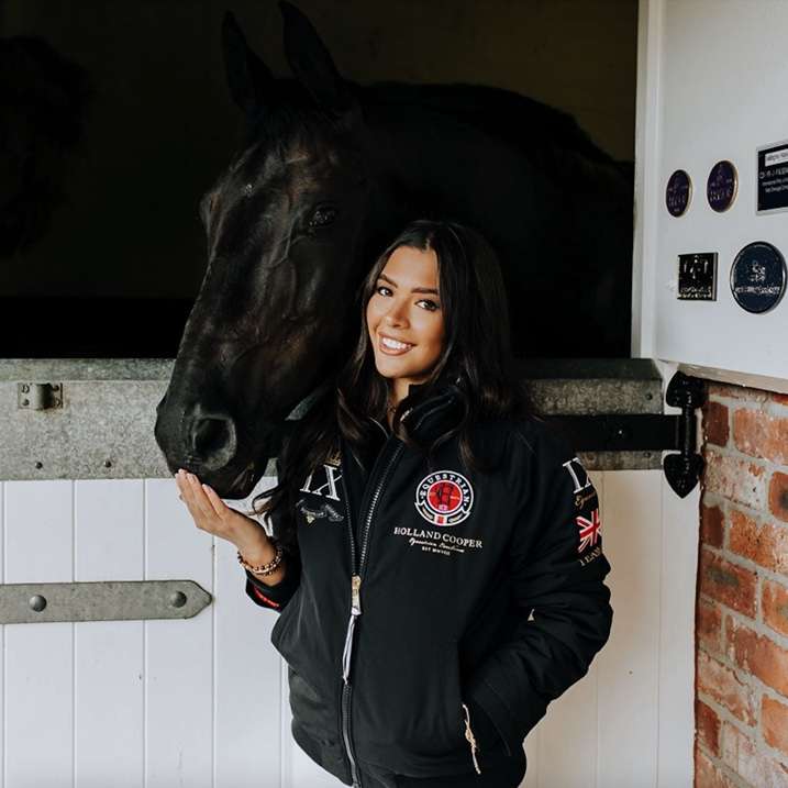 Gemma Owen and her dressage horse, Sirius Black.