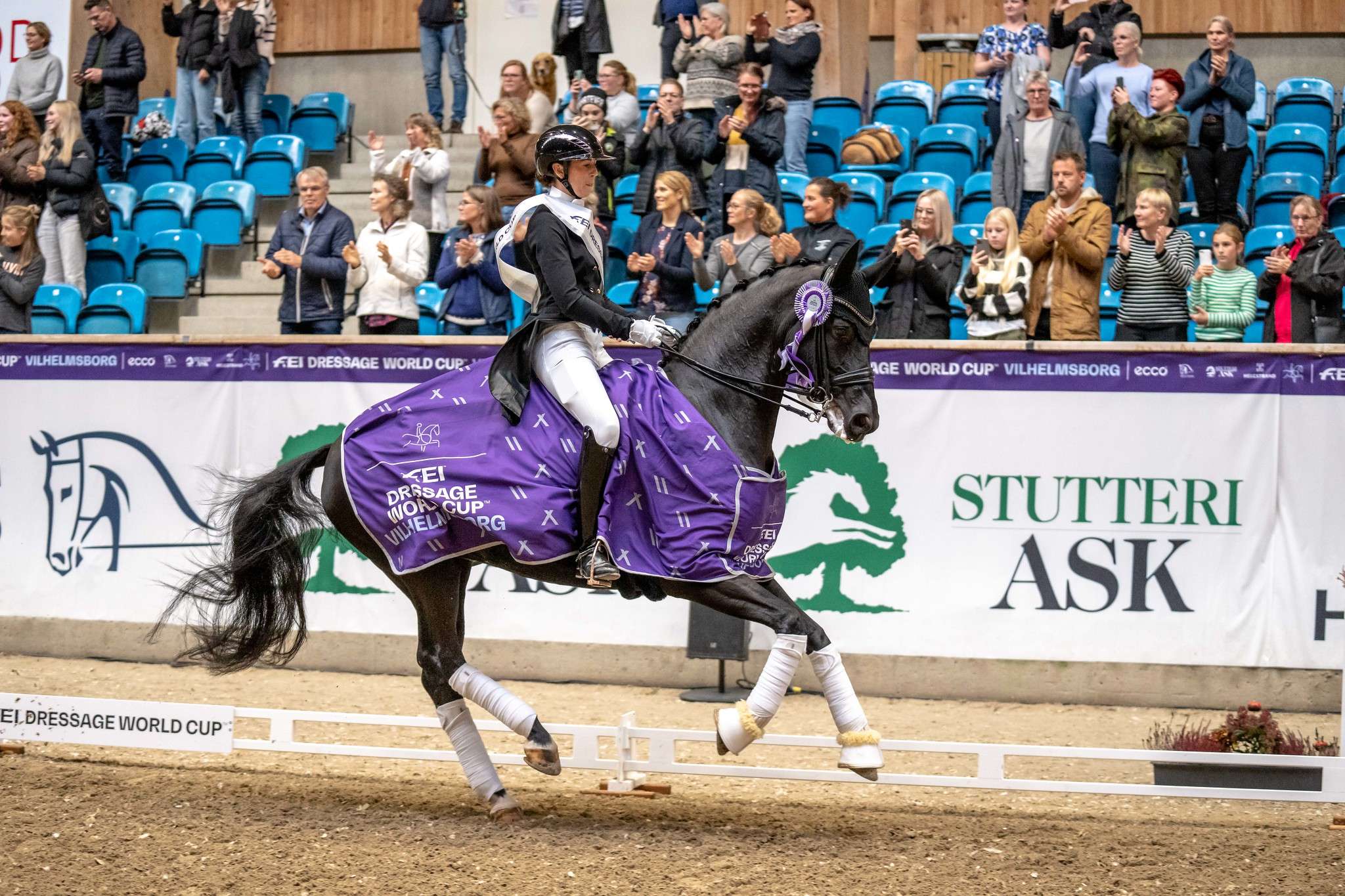 Carina Cassøe Krüth (DEN) riding Heiline's Danciera- winners of the FEI Dressage World Cup 2022/23 - Vilhelmsborg (DEN) Copyright ©FEI/Kim C Lundin