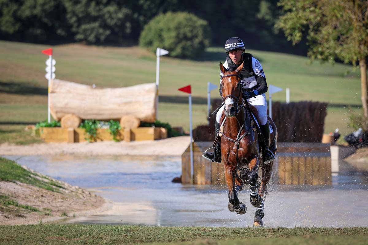 Tim Price (NZL) during the Cross Country competition at the FEI Eventing World Championship 2022 in Pratoni del Vivaro (ITA) Photo Credit: FEI/ Massimo Argenziano