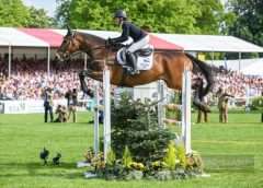 Rosalind Canter and LORDSHIPS GRAFFALO during the Show Jumping phase, Badminton Horse Trials, Gloucestershire UK 8 May 2022