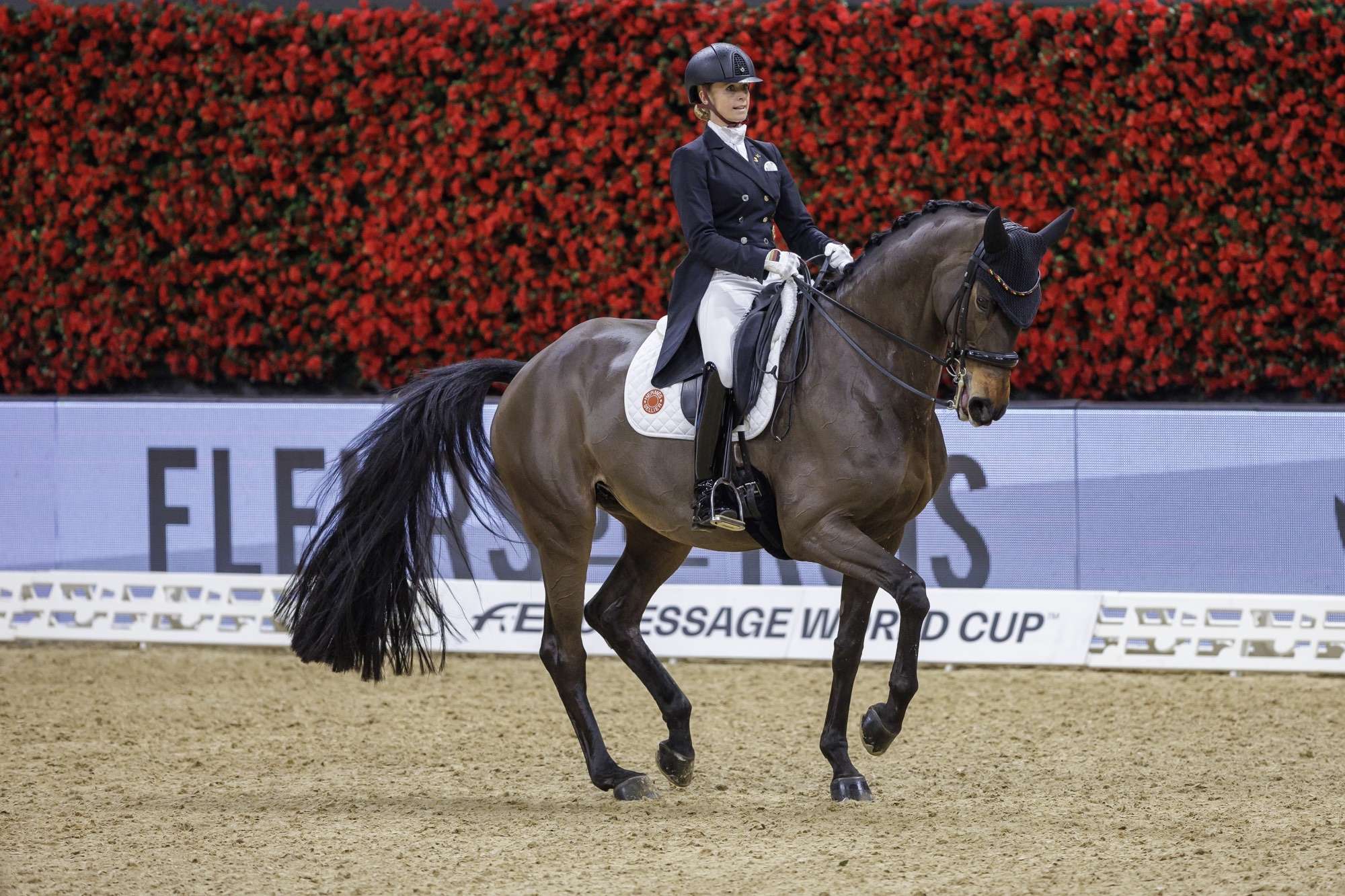 The reigning series champions, Germany’s Jessica von Bredow-Werndl and TSF Dalera BB, posted their second victory of the current season at the seventh leg of the FEI Dressage World Cup™ 2022/2023 Western European League in Basel, Switzerland today. (FEI/Stefan Lafrentz)