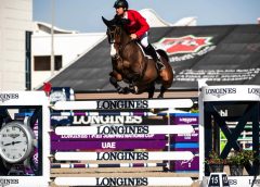 Christoph Obernauer and Kleons Renegade clinched a memorable victory for Austria in today’s first leg of the Longines FEI Jumping Nations Cup™ 2023 season at Abu Dhabi (UAE). (FEI/Martin Dokoupil)