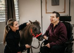 ITOT foundation Edwina Tops with pony and man in wheelchair
