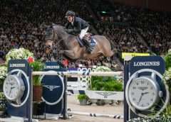 Marc Dilasser FRA Arioto du Gevres ( SF G bay 13y. by Diamant de Semilly – Qualisco III Owner: S.A.R.L. Equiouest), winners at the Longines FEI Jumping World Cup™ 2022/23 – Gothenburg (SWE)