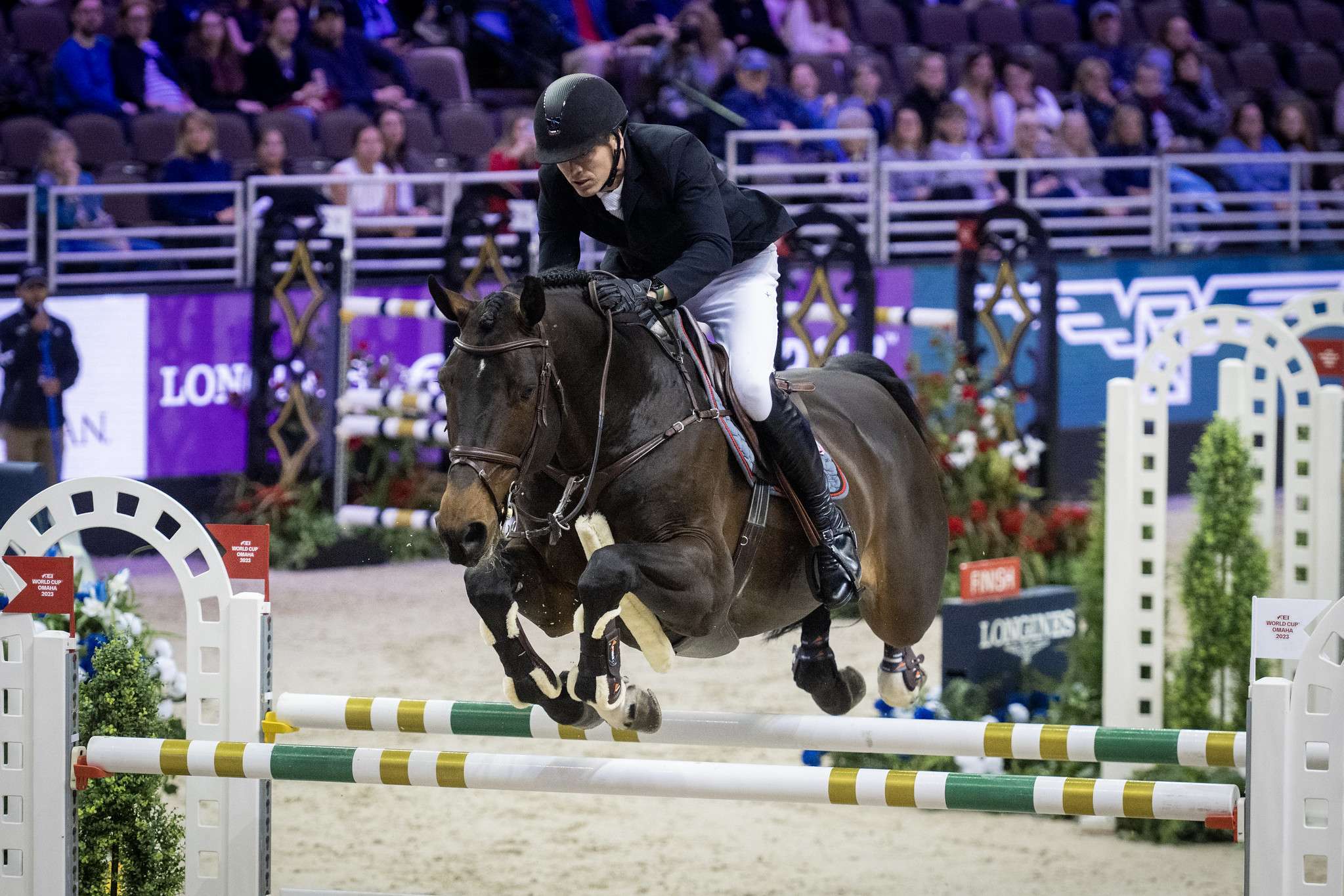 Andreas Schou (DEN) and Darc de Lux - third place in the Longines FEI Jumping World Cup™ Final - Omaha 2023. Final II
 
Copyright ©FEI/Richard Juilliart