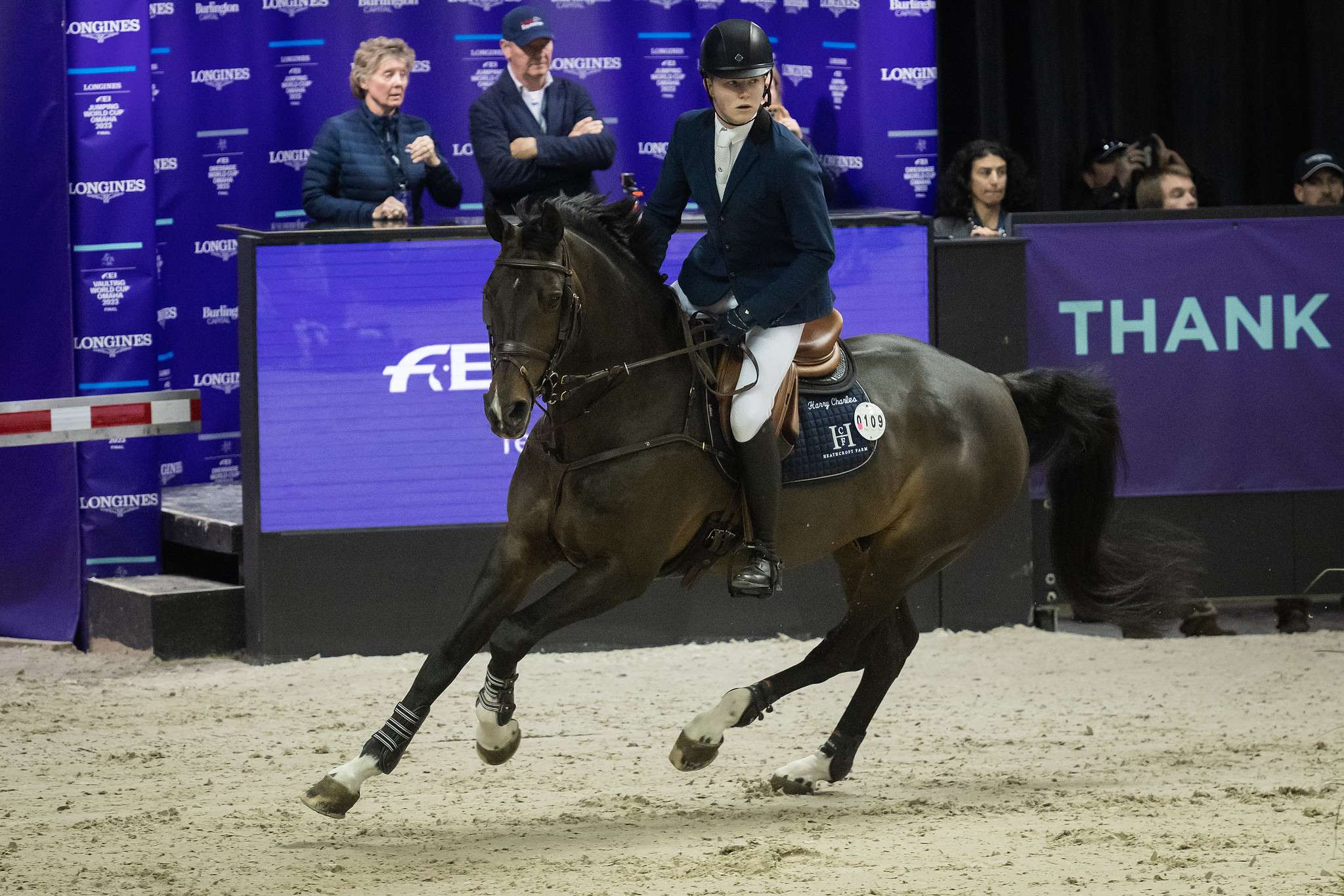 Harry Charles (GBR) and Balou du Reventon - second place in the Longines FEI Jumping World Cup™ Final - Omaha 2023. Final II
 
Copyright ©FEI/Richard Juilliart
