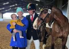 Jonty Evans Para-Dressage debut with his family and horse Cooley Rorkes Drift