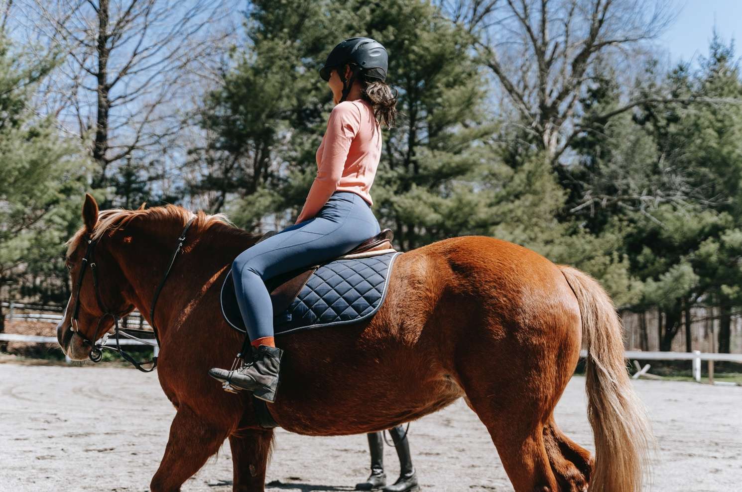 Girl Learning Horseback Riding