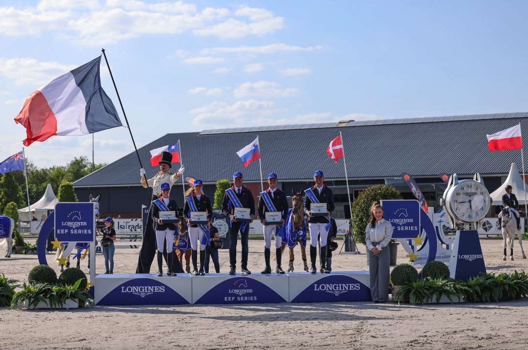 French National Anthem Resounds as Team France Wins the Longines EEF Nations Cup Peelbergen