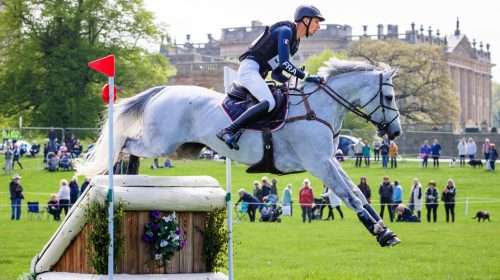 FRA-Stephane Landois rides Chaman Dumontceau during the Cross Country for the FEI Nations Cup Eventing CCI4*-S. 2023 GBR-Chatsworth International Horse Trial | Presented by Delarki. Bakewell, Derbyshire. Saturday 13 May 2023. Copyright Photo: Libby Law Photography