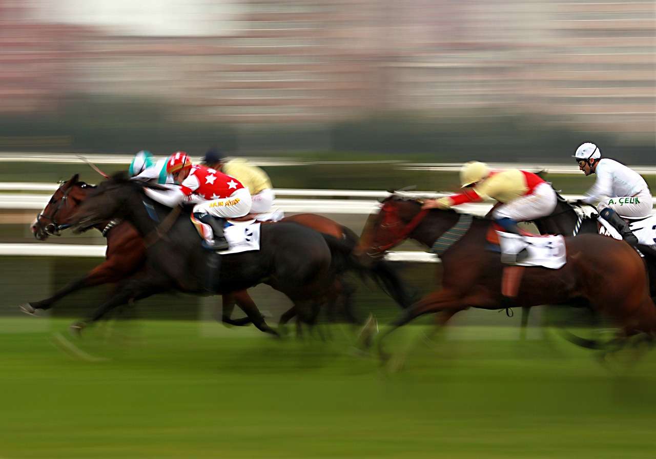 image of horses racing to illustrate the Epsom Derby Festival