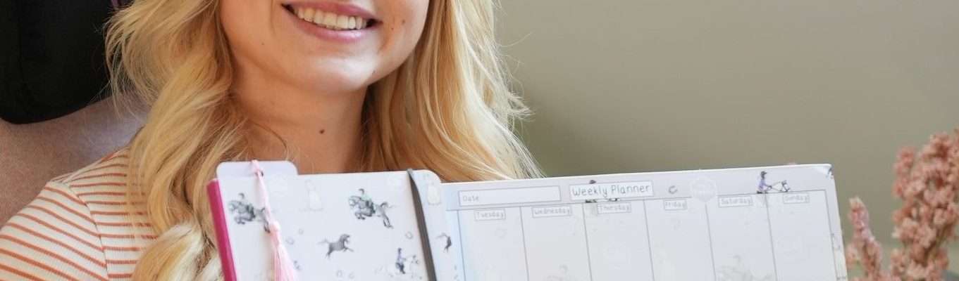 This Esme X Emily Cole Collection a desk planner, diary and bookmark