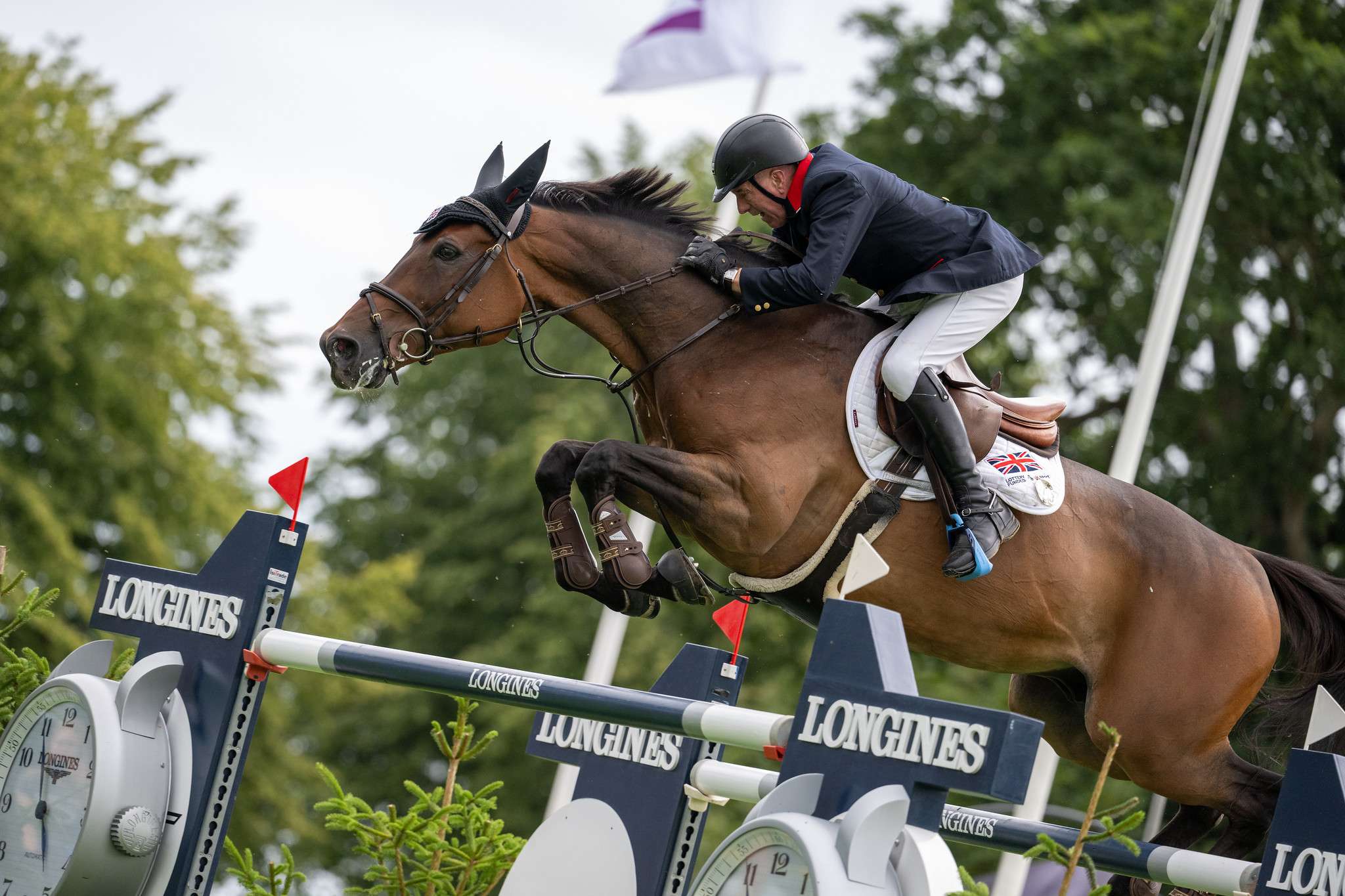 John WHITAKER (GBR) & EQUINE AMERICA UNICK DU FRANCPORT compete in the LONGINES FEI Jumping Nations Cupâ¢ of Great Britain - Longines Royal International Horse Show - Hickstead, West Sussex, United Kingdom - 28 July 2023
