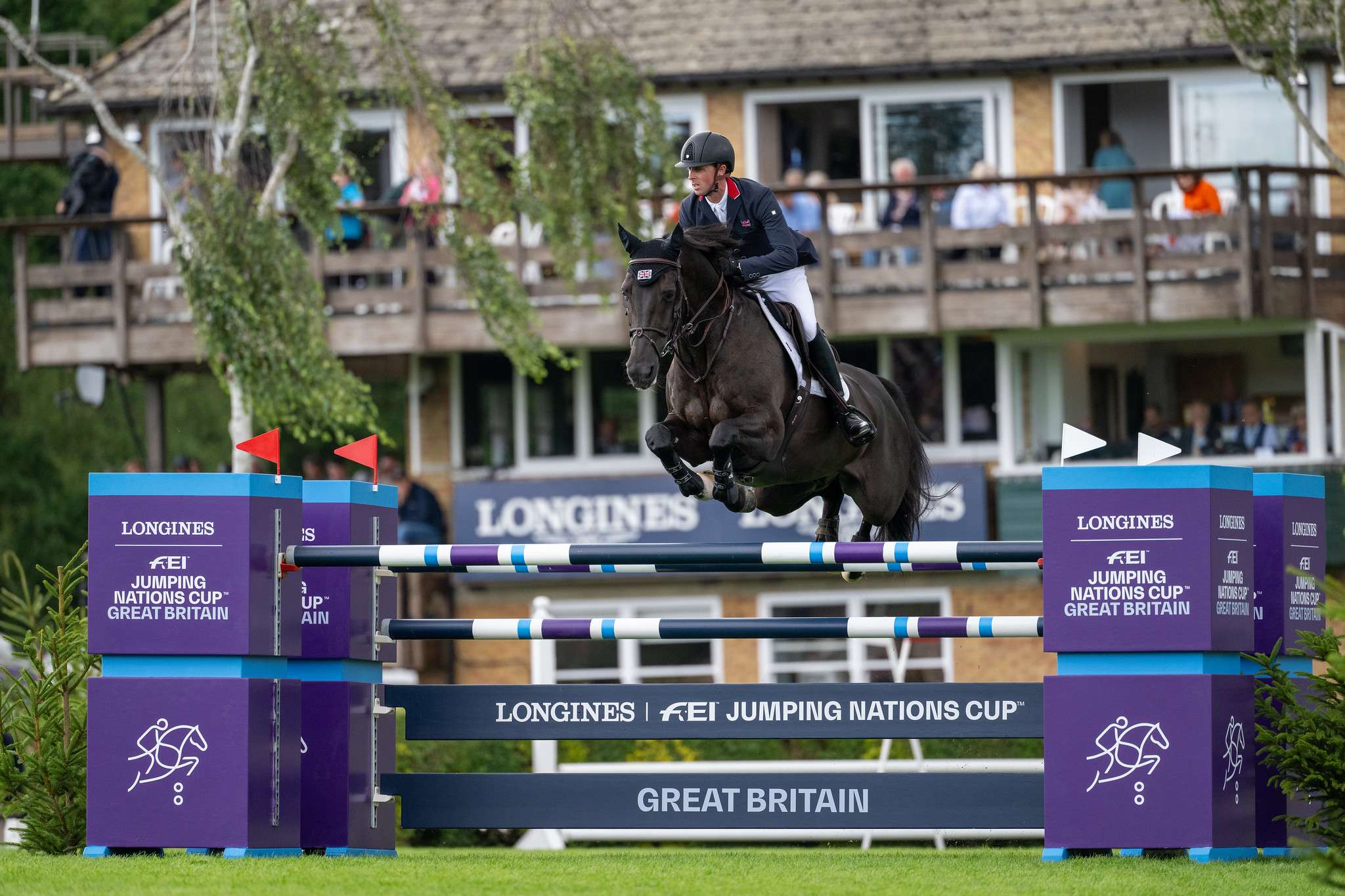 Ben MAHER (GBR) & EXIT REMO compete in the LONGINES FEI Jumping Nations Cupâ¢ of Great Britain - Longines Royal International Horse Show - Hickstead, West Sussex, United Kingdom - 28 July 2023, Copyright © FEI/Jon Stroud