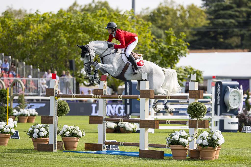 
Martin Fuchs (SUI) riding Leone Jei in the first qualifying Competition - Individuals and Teams at the FEI Jumping European Championship Milano 2023
Copyright ©FEI/Leanjo de Koster