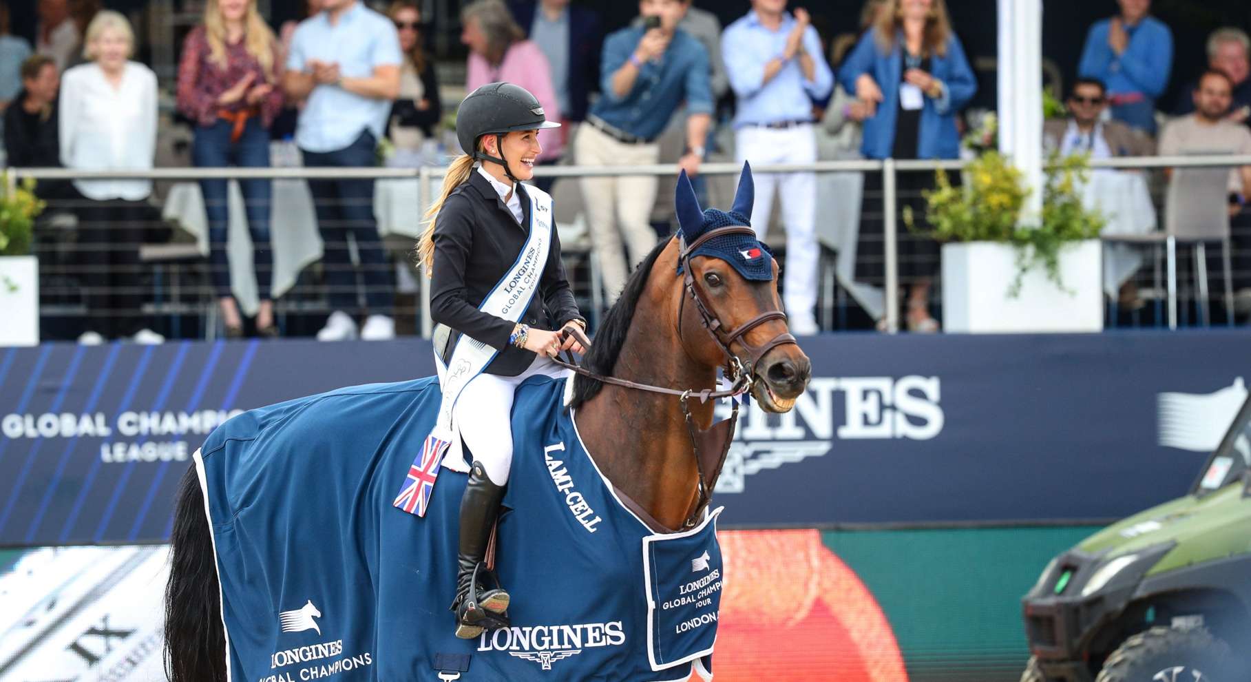 Jessica Springsteen rocketed to victory in the Longines Global Champions Tour Grand Prix of London with Don Juan