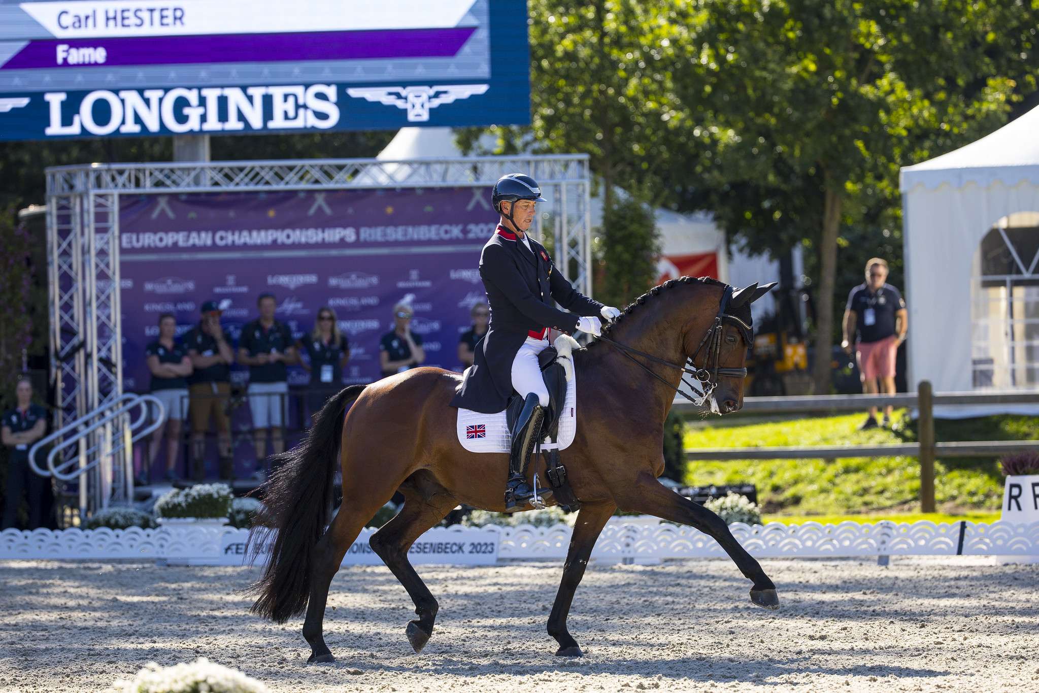 Carl Hester (GBR) riding Fame in the Grand Prix Dressage - Team Competition - at the FEI Dressage European Championship Riesenbeck 2023 Copyright ©FEI/Leanjo de Koster