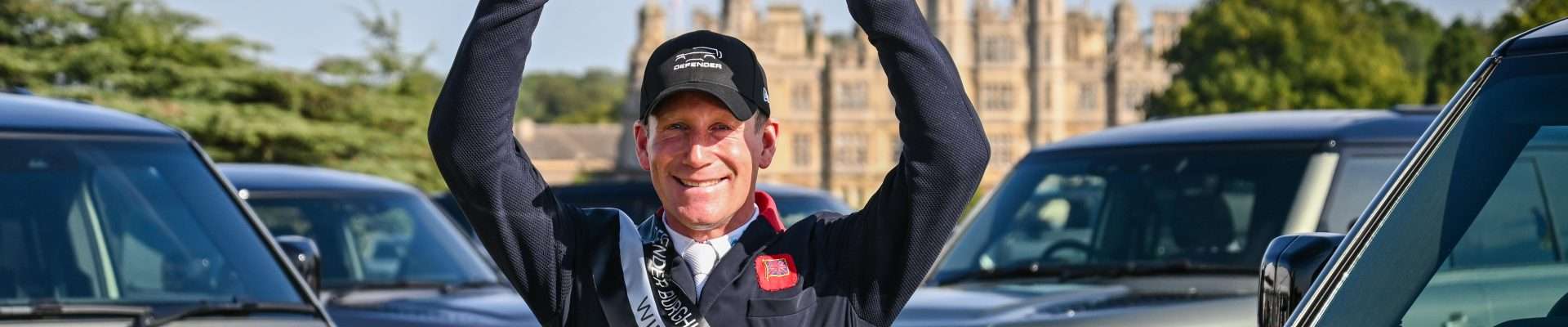 Oliver Townend with Ballaghmor Class for GBR winners of the Defender Burghley Horse Trials, in the parkland of Burghley House near Stamford in Lincolnshire in the UK on the 30th August to 3 September 2023.